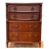 Vintage 4 drawer tall chest, see photos