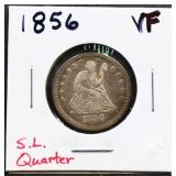 1856 seated liberty quarter