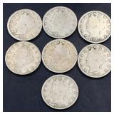 Lot of 7 V nickels