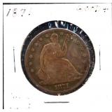 1871 seated liberty half dollar