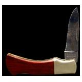 Parker Cut Co single blade brown handle knife