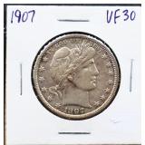 1907 barber half dollar