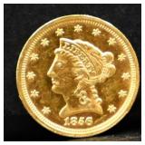 1856 $2.5 gold coin