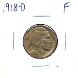 1918D buffalo nickel