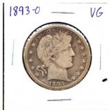 1893O barber half dollar