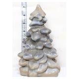 7in grey glass Christmas tree