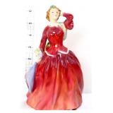 Royal Doulton Blithe Morning figure red dress