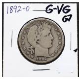 1892O barber half dollar