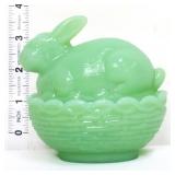 Jadeite bunny on nest