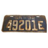 1932 Georgia license plate