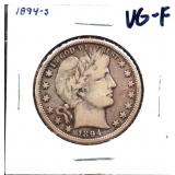 1894S barber half dollar