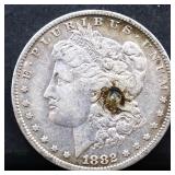 1882O Morgan silver dollar