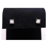 PAIR GENUINE DIAMOND STUD EARRINGS