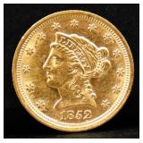 1852 $2.5 gold coin