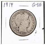 1914 barber half dollar