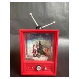 Television Shaped Santa Snow Globe with Switch