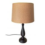 Stylish Bedside Lamp with Woven Shade