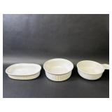 Three Ceramic Corningware Dishes