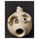 1988 Hand Carved Pottery Pig Trinket