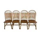A*America Four Wood Dining Chairs