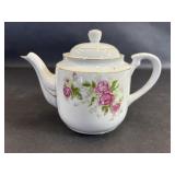 White Porcelain Floral Tea Pot