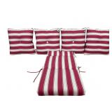 Red & White Strip Outdoor Pillows & Cushions