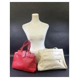 Red & Off White Purse