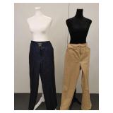 2pc Lauren Ralph Lauren Linen Slacks, Khaki