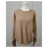 Christian Dior 100% Merino Wool Beige Sweater, M