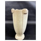 Cream Round Tall Pedestal Vase