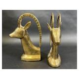 Vintage Brass Gazelle Bookends