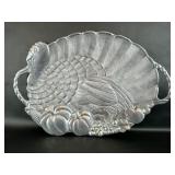 Lenox Silver Turkey Decorative Tray with Handles