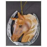 Palamino Texas Horse Shoe Christmas Ornament