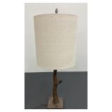 Carved Wood Table Lamp