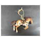 Spotted Brown White Resin Horse Ornament