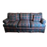 Vintage Clayton Marcus Plaid 3 Cushion Couch