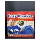 The Original Blue Sleeved Fleece Cozy Blanket