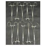 10pc Set of Stainless Steel Hemistats/Forceps