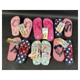 6pc Toddler Girl & Boy Flip Flops, Sizes 5-10