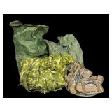 Set of 7 Green Camo Load Carrier & 4 Sniper Capes