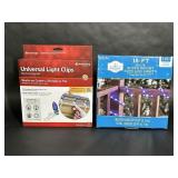 Universal Light Clips & 18ft Blue LED Rope Lights