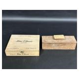 Two Wood Cigar Boxes