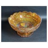 Vintage Imperial Marigold Carnival Glass Bowl