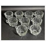 Heisey Colonial Clear Panel Glass Punch Glasses