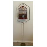 Decorative Standing Bird Cage with Faux Birds