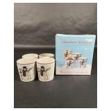 Cambridge Potteries Snowman Votive Set