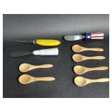 Wooden Serving Spoons and Cheese Spread Knifes