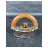 Antique Small Curved Wood Handle SAD Iron