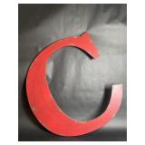 C Monogram Red Wall Art Decor