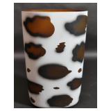 Leopard Spot Design Heavy Glass Vase